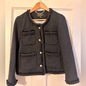 J.Crew Short Metallic Braided Lady Coat